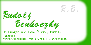 rudolf benkoczky business card